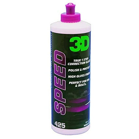 3D Speed All in One Polish/Wax - 32 oz. | Clear Coat Car Polish and Wax in One | Paint Protection, Swirl Correction | Made in USA | All Natural | No Harmful