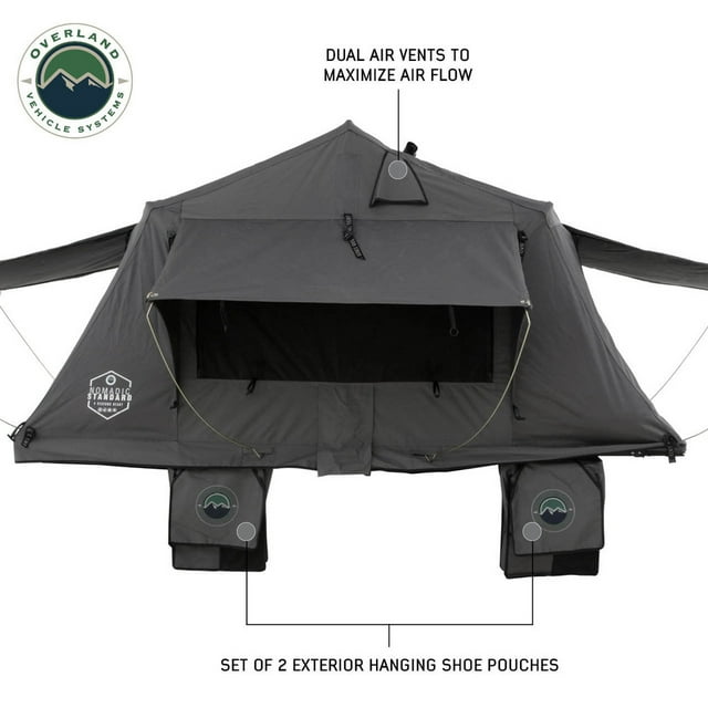 Overland Vehicle Systems Tent 18439936 Nomadic; Car Top; Polyester Cotton Canvas; With Mesh Windows; 3 Person Capacity