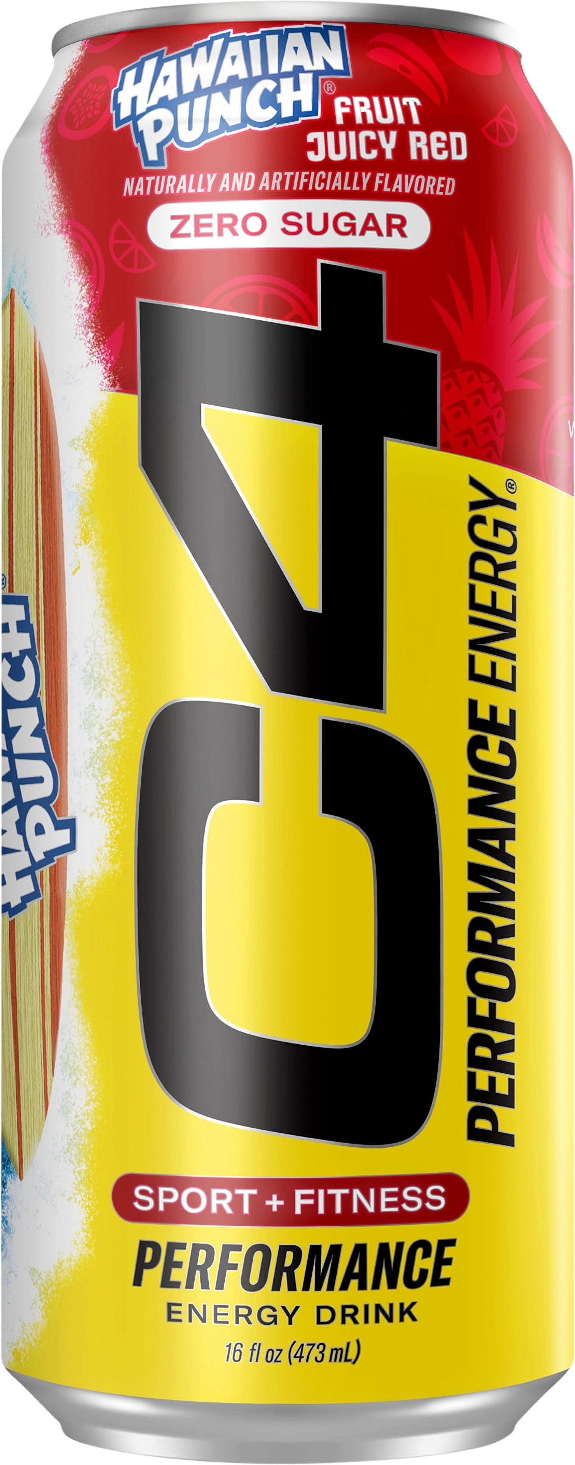 C4 Performance Energy Drink, Hawaiian Punch, 16oz, Single Can