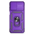 thumbnail image 1 of Compatible WIth Motorola Moto G (2025) Phone Case,Magnetic Rotatable Ring Holder Kickstand,WIth Sliding Camera Cover,Heavy Duty Shockproof Anti-fall Rugged Phone Case Cover,Purple, 1 of 9
