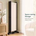 thumbnail image 4 of Costway Room Divider, 6-Panel Folding Privacy Screen with Lockable Rolling Wheels for Home Beige, 4 of 10