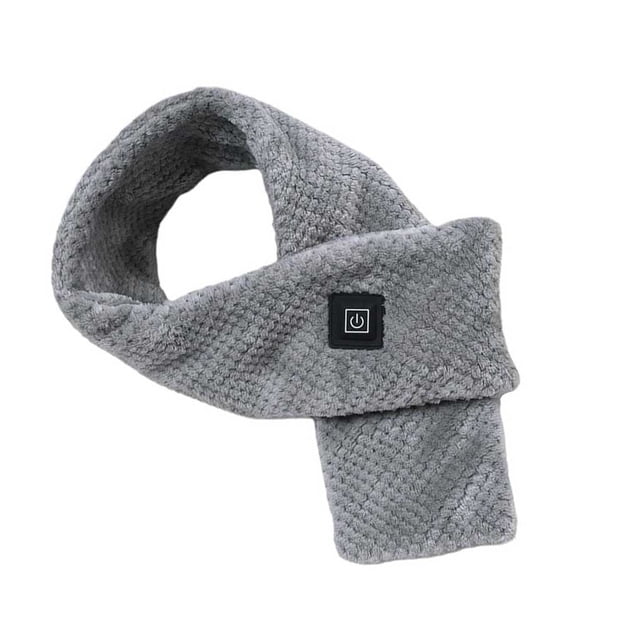 Minnieouse USB Heated Scarf Washable Solid Fashion Warm-Keeping Accessories Neck Adjustable Shawl Scarves Men Electric Winter Clothes Accesorios de disfraces Gris Minnieouse AP007440-02