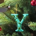 thumbnail image 6 of Doghiosgha Letter Christmas Hanging Ornament, Acrylic 2D Personalized Holiday Pendant for Xmas Tree Decor, 3.1 Inch, Y, 6 of 7