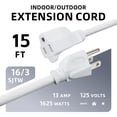 thumbnail image 2 of Cable de extensión para exteriores EP, 15 pies, 16/3, SJTW, blanco, certificado UL, 2 of 7