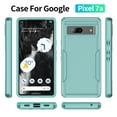 thumbnail image 2 of for Google Pixel 7a Case, Phone Case Heavy Duty 2 in 1 Full Body Rugged Shockproof Hybrid Hard PC Soft TPU Bumper Drop Protective Girls Women Boy Men Covers for Google Pixel 7a, Green, 2 of 7
