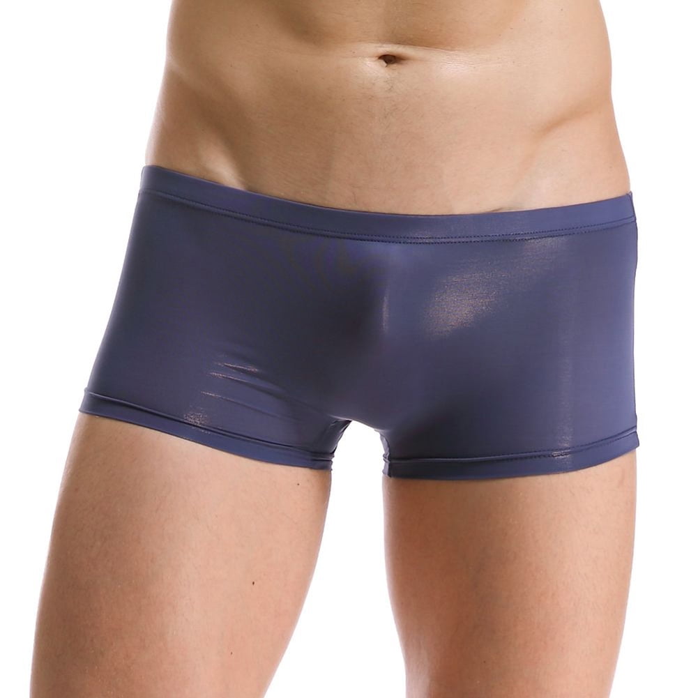 2 Pairs Men's Boxer Panties U Convex Big Long Pouch Shorts