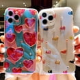 thumbnail image 3 of Compatible with iPhone 13 Pro Max Glitter Love Heart Case Bling Rhinestone Glossy Lens Camera Protection Cute Fashion Shockproof Protective Cover for Girls and Women, 3 of 10