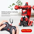 thumbnail image 3 of 24cm Yellow Lamborghini-Inspired 1:18 Scale Remote Control Toy: One-Key Transformable Robot Car with Handle Controller, Durable Plastic Build, Educational Hand-Eye Coordination Toy for Kids 4-6,, 3 of 6