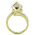thumbnail image 3 of IP Gold(Ion Plating) Stainless Steel Ring with Top Grade Crystal in Champagne for Women Champagne Stone Color Style TK1745 Size 5, 3 of 4