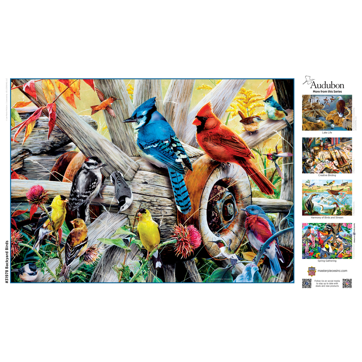 MasterPieces 1000-Piece Backyard Birds Jigsaw Puzzle photo 5