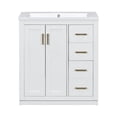 thumbnail image 6 of Modern Bathroom Cabinet, Vanity Bathroom With Top Sink, 3 Drawers, Soft Closing Door 30'' Bathroom Vanity, Single Sink Bathroom Vanity Cabinet, 6 of 9