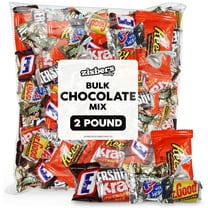 Zisbers Bulk Chocolate Variety Pack, 2 lb Individually Wrapped Chocolate Candy Mix, Assorted Mini Chocolate Bars, Contains Milk, Soy & Nuts