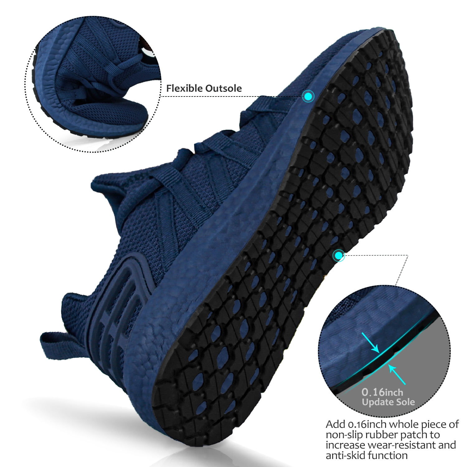 Feethit Women Running Shoes Slip on Comfortable Lightweight Walking Tennis Shoes Non Slip Hiking Work Gym Sneaker