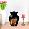 thumbnail image 7 of JAGASY Lion Urn for Ashes for Women, Black Small Urns for Human Ashes Keepsake, Yellow Lion Decorative Urns for Brother, Memorial Cremation Urn for Sister, (3 Inch), 7 of 7