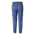 thumbnail image 1 of Pantalones cargo informales para hombre: cintura elástica, cordón, poliéster, estilo urbano, múltiples bolsillos, 1 of 7