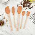thumbnail image 3 of Tovolo Flex-Core Spatula Wood Handled Set (Set of 5) - Apricot, 3 of 6