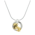 thumbnail image 1 of Delight Jewelry Goldtone 3-D Lion Joy Ring Charm Necklace, 18", 1 of 4