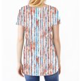 thumbnail image 4 of Yuwull Summer Tops Tops For Women Trendy Women'S Fashion Printed Short Sleeve Button Round-Neck And V-Neck Top Blouse Summer Tops For Women XL, 4 of 8