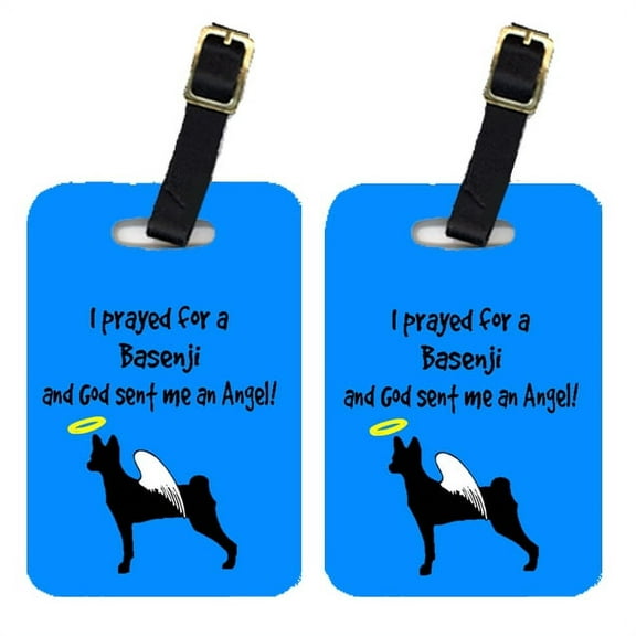 Pair of 2 Basenji Luggage Tags