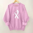 thumbnail image 2 of Womens Sweaters For Women Breast Cancer Awareness Ribbon Graphic Long Sleeve Shirt Support Top Lightweight Soft Polyester 1Pc L Fall Sweaters For Women, 2 of 4