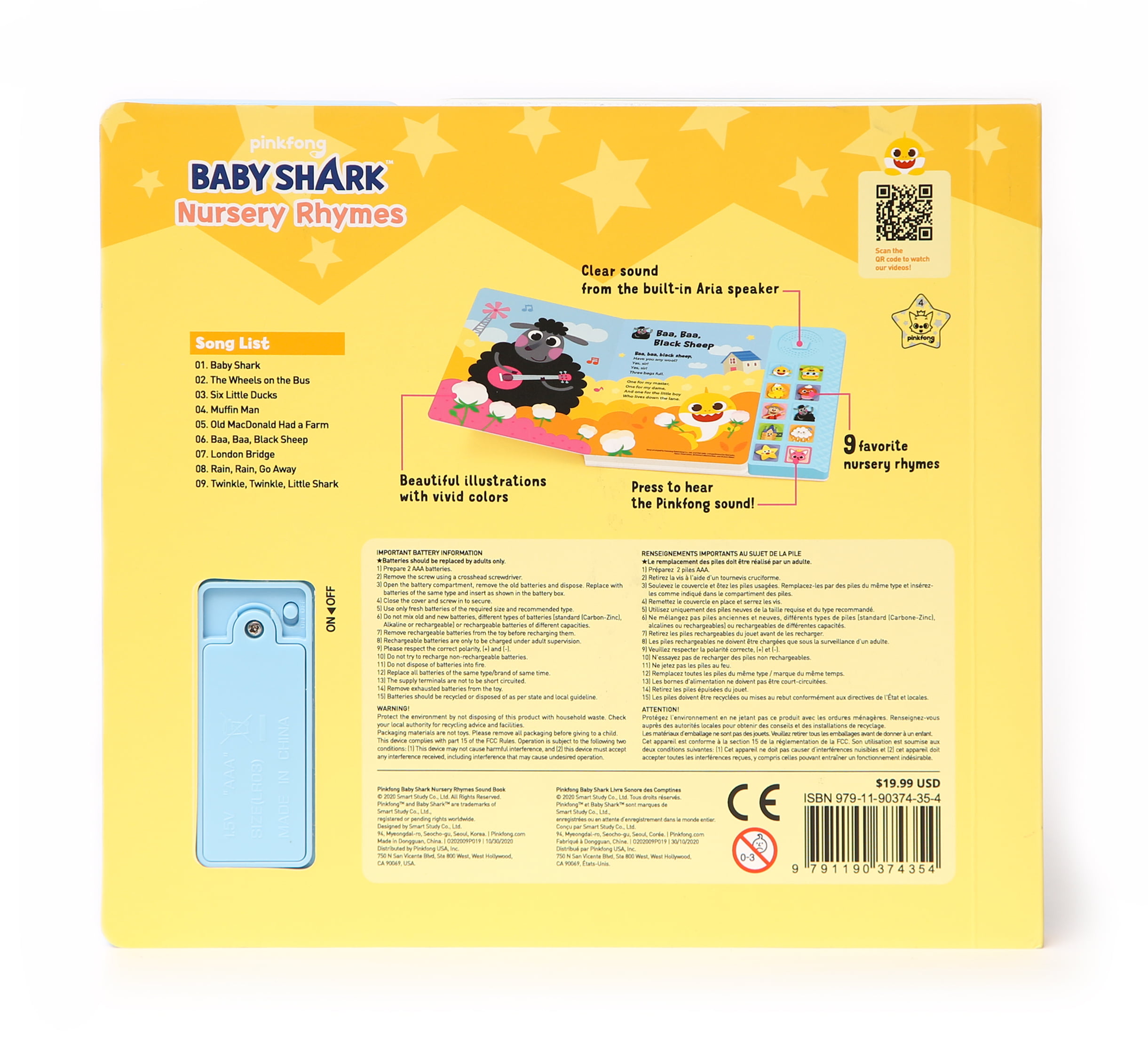 Baby Shark Bedtime Songs Sound Book (10 Button) 