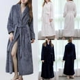 thumbnail image 1 of Meichang Women's Flannel Robe Cozy Plush Long Sleeve Shawl Collar Fleece Bathrobe Winter Soft Fuzzy Fluffy Warm Long Robe with Belt, 1 of 1