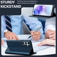 thumbnail image 6 of Wallet Case for Samsung Galaxy A56 5G, Classic Shockproof PU Leather Magnetic Flip Cover with Card Holder Stand Feature and Full Body Protection Phone Case Cover for Samsung Galaxy A56 5G, Blue, 6 of 10