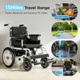thumbnail image 3 of Edcsi Foldable All Terrain Power Wheelchair - Electric Wheelchair for Adults with 15 Miles Range, 500W Dual Motors & Lightweight Design for Seniors Indoor/Outdoor, 3 of 9