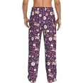 thumbnail image 3 of Goofa Cute Squirrel Floral Printed Soft Pajama Pants for Men, Wide Leg Comfy Casual Lounge Yoga Pants-XX-Large, 3 of 9