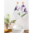 thumbnail image 2 of Purple Tulip Kitchen Dish Towels for Drying Dishes Set of 3, Aesthetic&nbsp;Pastoral Flower Floral Spring Waffle Weave Microfiber Hand Tea Bathroom Towels Quick Dry & Absorbent Towel 12x12, 2 of 7