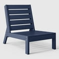thumbnail image 5 of WestinTrends Avalon Outdoor HDPE Deep Seating Modular Armless Patio Chair, Navy Blue, 5 of 9