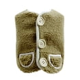 thumbnail image 2 of Flmtop Pet Cat Plush Jacket Button Closure Vest Puppy Compression Garment Dog Clothes Coffee, 2 of 9