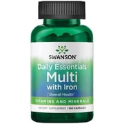 Swanson Multi and Mineral Daily Men's Women's Multivitamin Multimineral Health Supplement 100 Capsules (Caps)