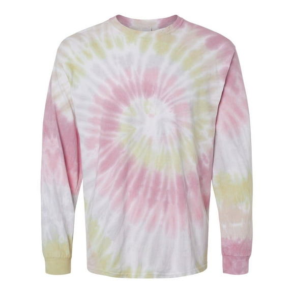 Colortone Tie-Dyed Long Sleeve T-Shirt Size up to 3XL