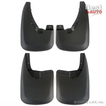 Custom Molded 2009-2018 Dodge Ram Model 1500 (WITHOUT FENDER FLARES) Mud Flaps Mud Guards Splash Guards 4 Piece Front Rear (Does not fit 2009 2500/3500) will fit 2010-2018 Dodge Ram