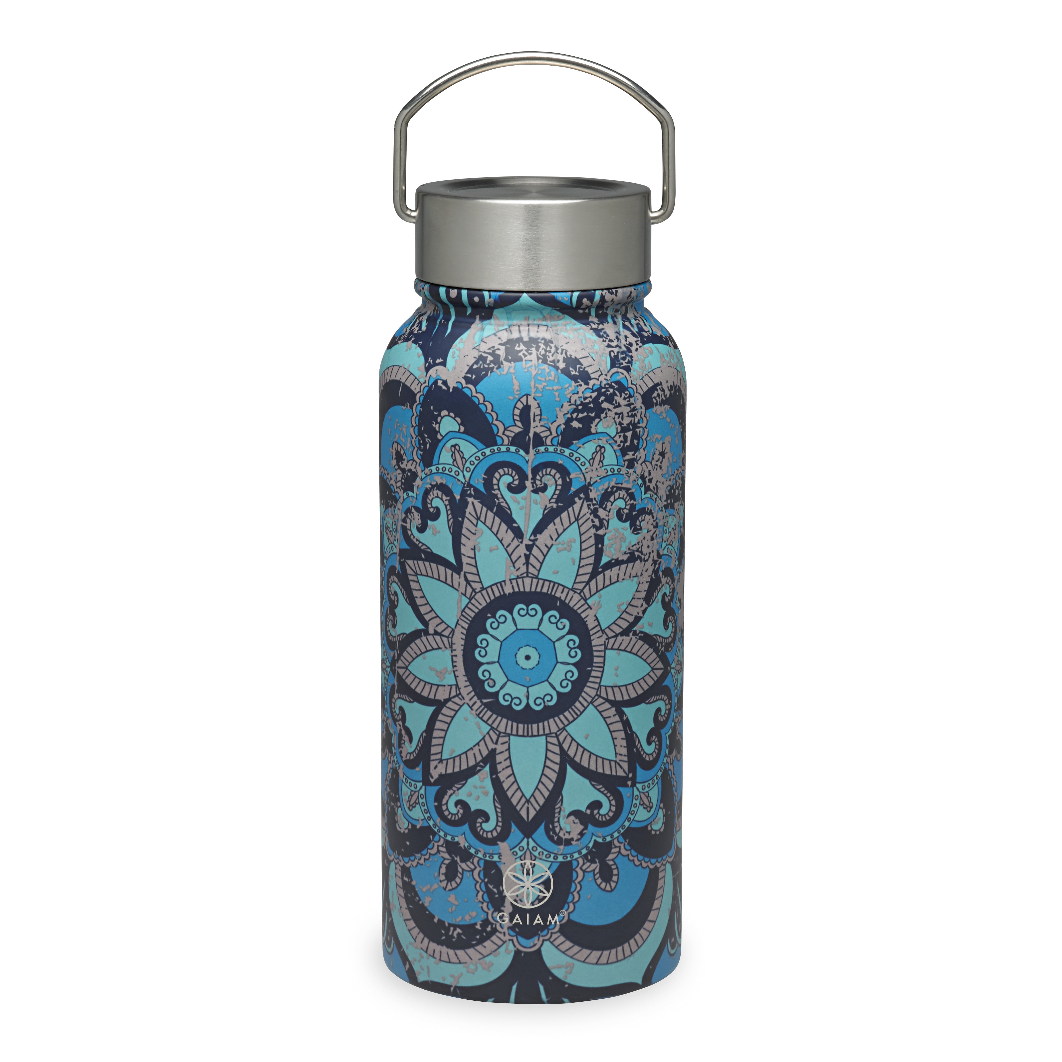 Gaiam Stainless Steel Wide Mouth Water Bottle 32oz Madeira - Walmart Gaiam Water Bottle Stainless Steel