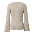 thumbnail image 4 of RUTAYY Women's T Shirt Ribbed Knit Slim Fit Long Sleeve Comfortable Soft Stretchable Basic Tops Everyday Casual Wear Holiday Vibrant Tshirts, 4 of 4