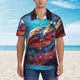 thumbnail image 2 of Fotbe Colorful Ocean Sea Turtle Camisa Hawaiana para Hombre Unisex – Camisa Casual de Verano con Botones de Manga Corta de Algodón y Lino,3X-Large, 2 of 7