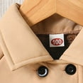 thumbnail image 4 of Children's Cute Coats Girls Solid Color Winter Casual Long Sleeved Woolen Tops Button Turndown Collar Comfortable Peacoat Outwear Khaki 4 Years, 4 of 9
