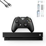 Pre-Owned Microsoft Xbox One X 1TB, 4K Ultra HD Black with BOLT AXTION Cleaning Kit HDMI Bundle (Refurbished: Like New)