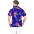 thumbnail image 5 of HAPPY BAY Men's Luau Beach Shirts Casual Short Sleeve Button Down Shirts Hawaiian Shirt for Men XL Hibiscus Palm, Blue Summer, 5 of 5