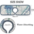 thumbnail image 7 of 4Pcs SKYSONIC Faucet Absorbent MatTransparent Jellyfish Washable Counter Drying Pads Behind Faucet, 7 of 7