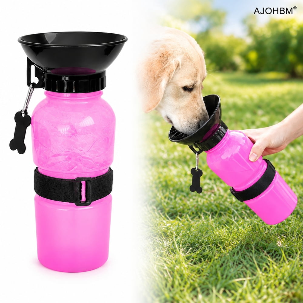 GORILLA GRIP Dog Water Bottle, 16 oz Pet Travel Squeeze Bottle