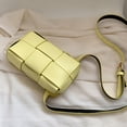thumbnail image 4 of Bolso PU tejido pequeño hombro cintura bolso mujer Crossbody Mini teléfono monedero (amarillo), 4 of 9