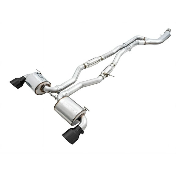 AWE Resonated Touring Edition Exhaust for A90 Supra - 5" Diamond Black Tips