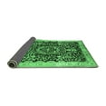 thumbnail image 2 of Ahgly Company Indoor Square Oriental Emerald Green Industrial Area Rugs, 4' Square, 2 of 4