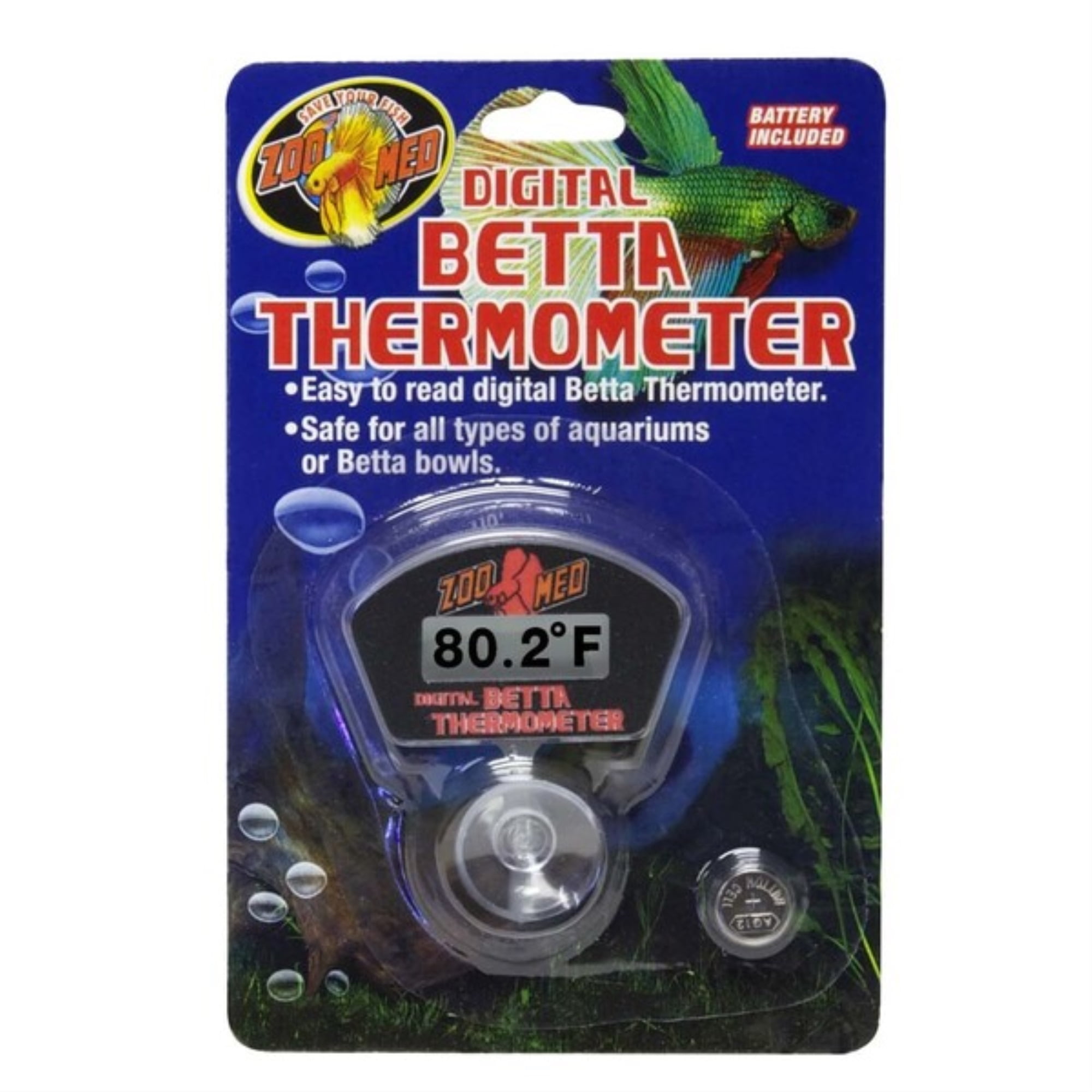 Zoo Med Digital Betta Aquarium Thermometer Black PDS097612300291