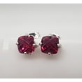 thumbnail image 4 of Square Ruby Sterling Silver Earrings, 4 of 5