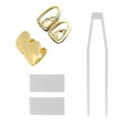 thumbnail image 3 of Unique Bargains 1 Set Fake Teeth Grills Fashion Arc Shape for Hip Hop Gift Gold Tone, 3 of 6
