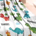 thumbnail image 3 of White Dinosaurs Volcanoes Leaves Pattern Blanket,Comfortable Soft Flannel Throw Blanket,All Season,Warm Lightweight Blankets for Sofa Bed Couch Living Room Chair,30"x40", 3 of 4